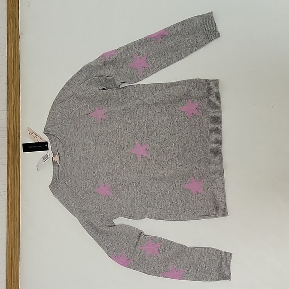 NWT long sleeve grey and pink star cashmere sweater by Philosophy  sz small - Picture 1 of 4